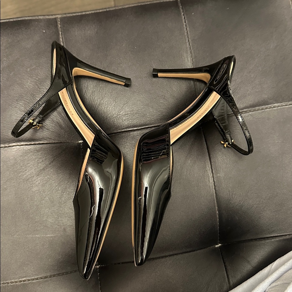 Gianvito Rossi Black Patent Leather Mary Jane Mule Heels - Picture 3 of 8